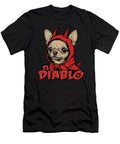 El Diablo Cute Small Dog in Hood with Horns Zyneu Gangd T-Shirt
