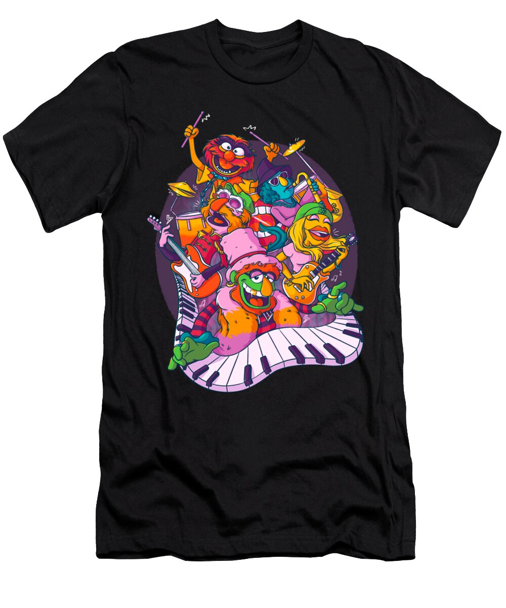 Electric Mayhem Retro Faded Style Typography Art Doris Santiago T-Shirt