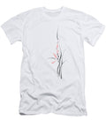 Elegant Light Coral Red Orchid Flowers Artistic Floral Design on White Background Art Print Awen Fine Art Prints T-Shirt