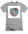 Elephant Plumber Monkey Wrench Crest Cartoon Aloysius Patrimonio T-Shirt