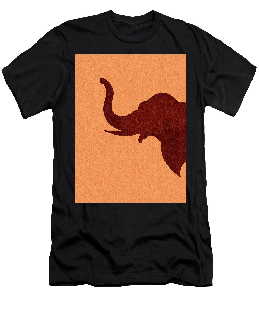 Elephant Silhouette Scandinavian Nursery Decor Animal Friends for Kids Room Minimal Studio Grafiikka T-Shirt