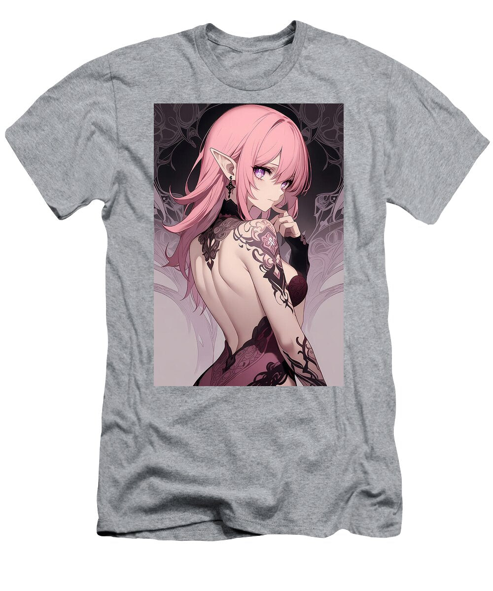 Elven Character with Pink Hair Tricky Woo T-Shirt