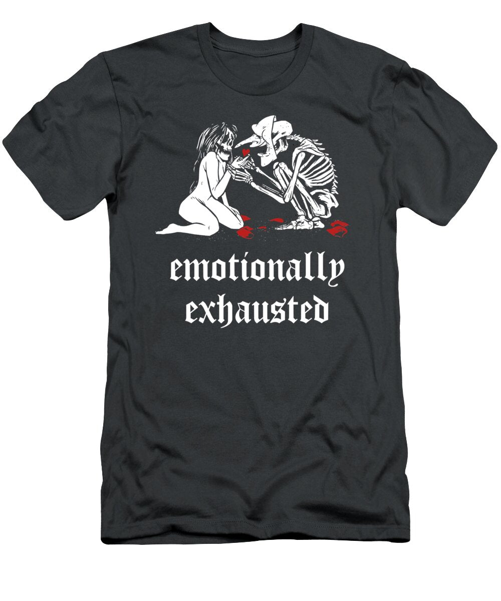 Emotionally Exhausted Skeleton Dalton Colton T-Shirt