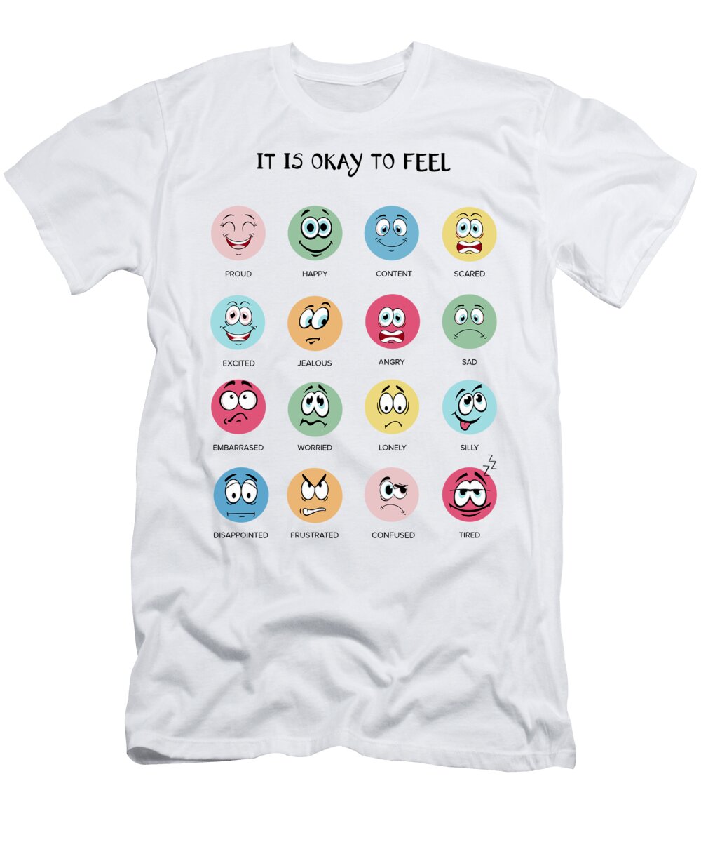 Emotions and Feelings Chart Amanda Rivas T-Shirt