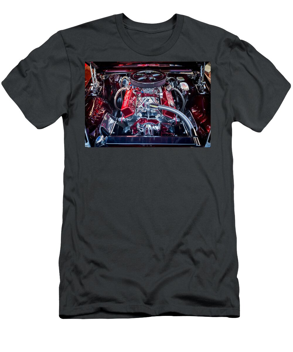 Engine Compartment of Chromed Camaro Steve Heap T-Shirt