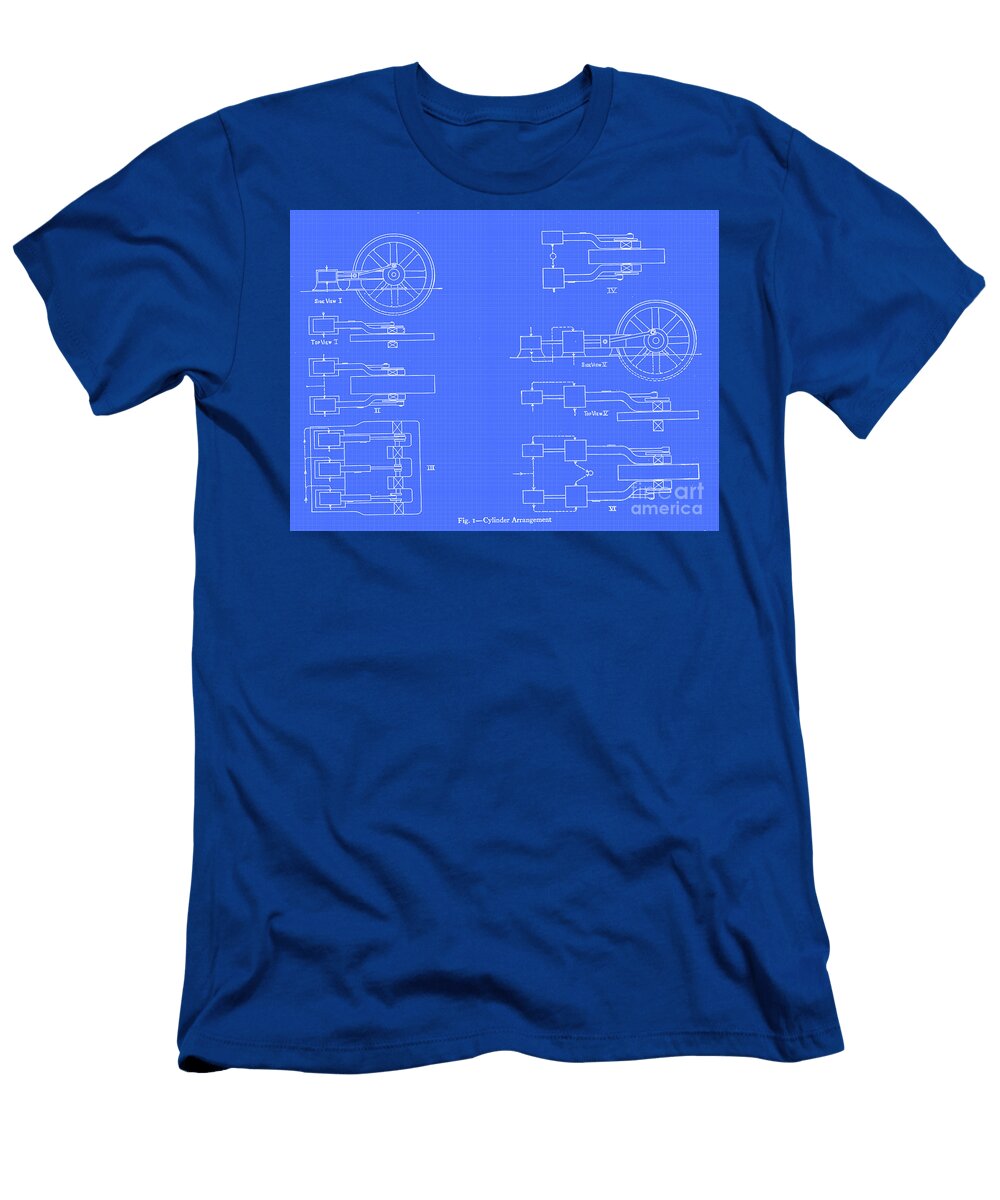 Engine Cylinder Arrangement Diagrams Illustrating Mechanical Eng As2 Historic Illustrations T-Shirt