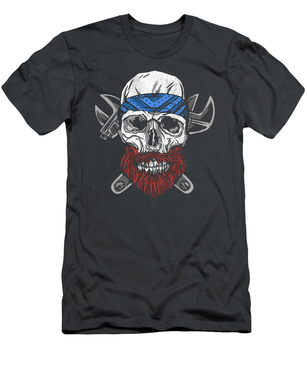 Engineer with Wrenches Bearded Skull Aubrey Alberic T-Shirt