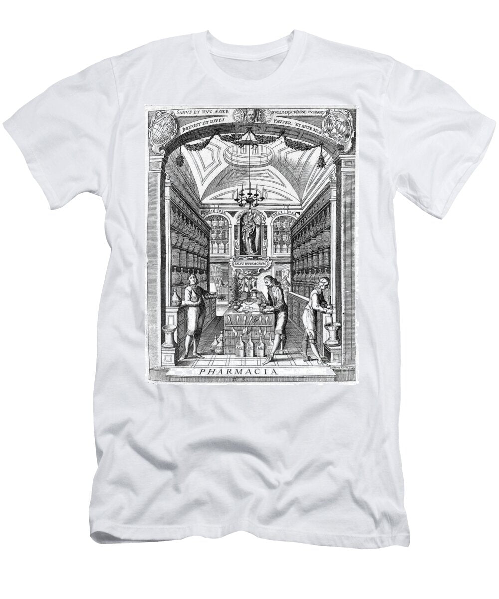 Engraving of Pharmacy Geiger 1651 Wellcome Images T-Shirt