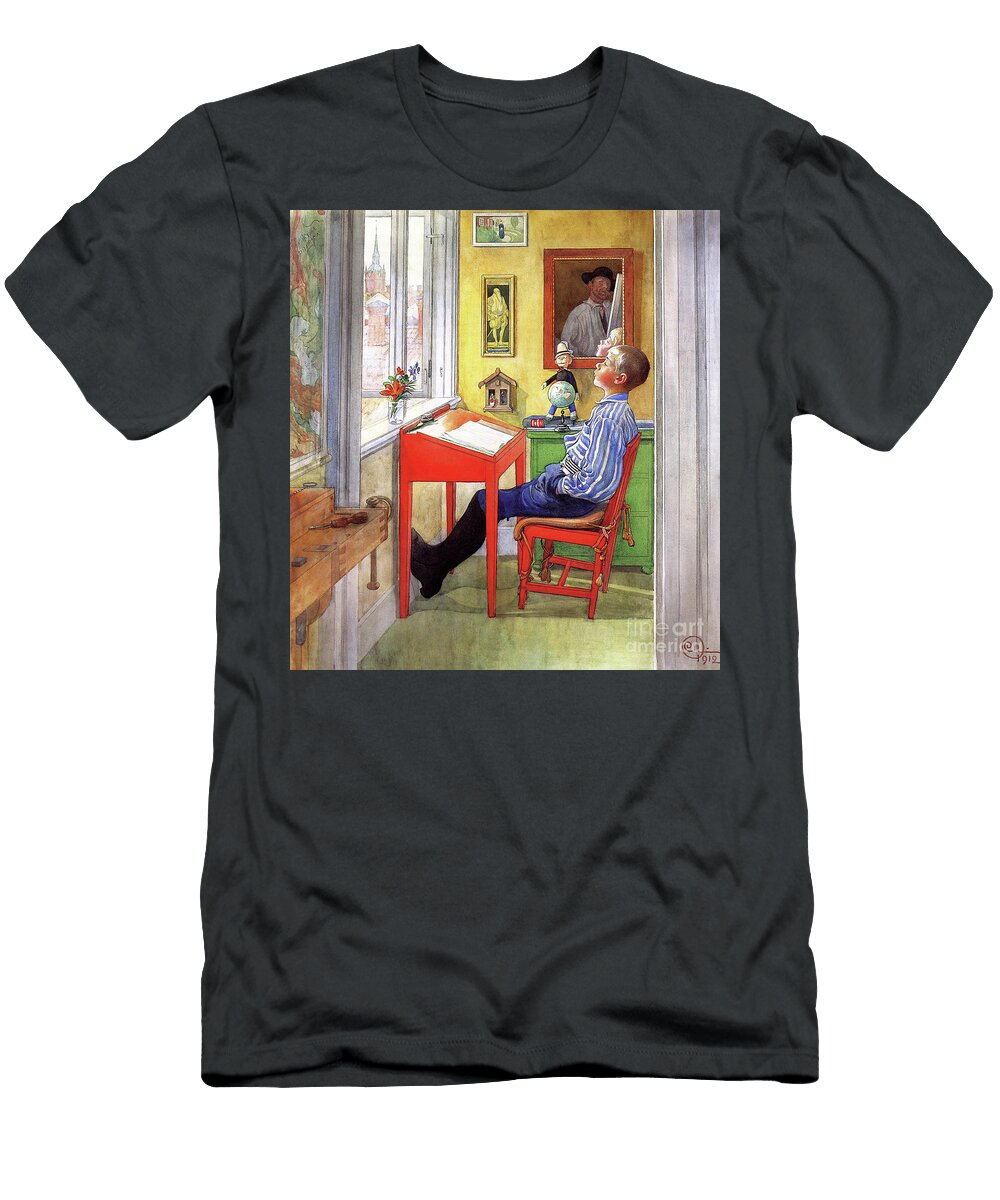 Esbjorn Doing His Homework Carl Larsson T-Shirt