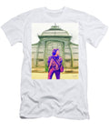 European Traveler Teleported to a Conservatory in Purple and Green Architecture Figure Bag Sunset Mendyz T-Shirt