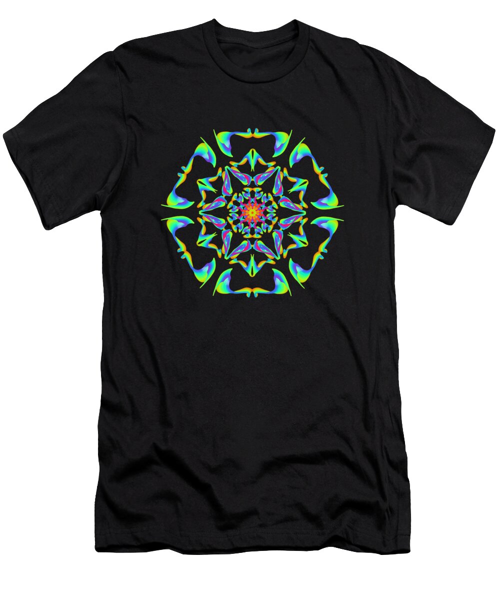 Evil Neon Eye Mandala Ariel Guevara T-Shirt