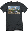 Excavator Loading Dump Truck At Construction Site Dale Powell T-Shirt
