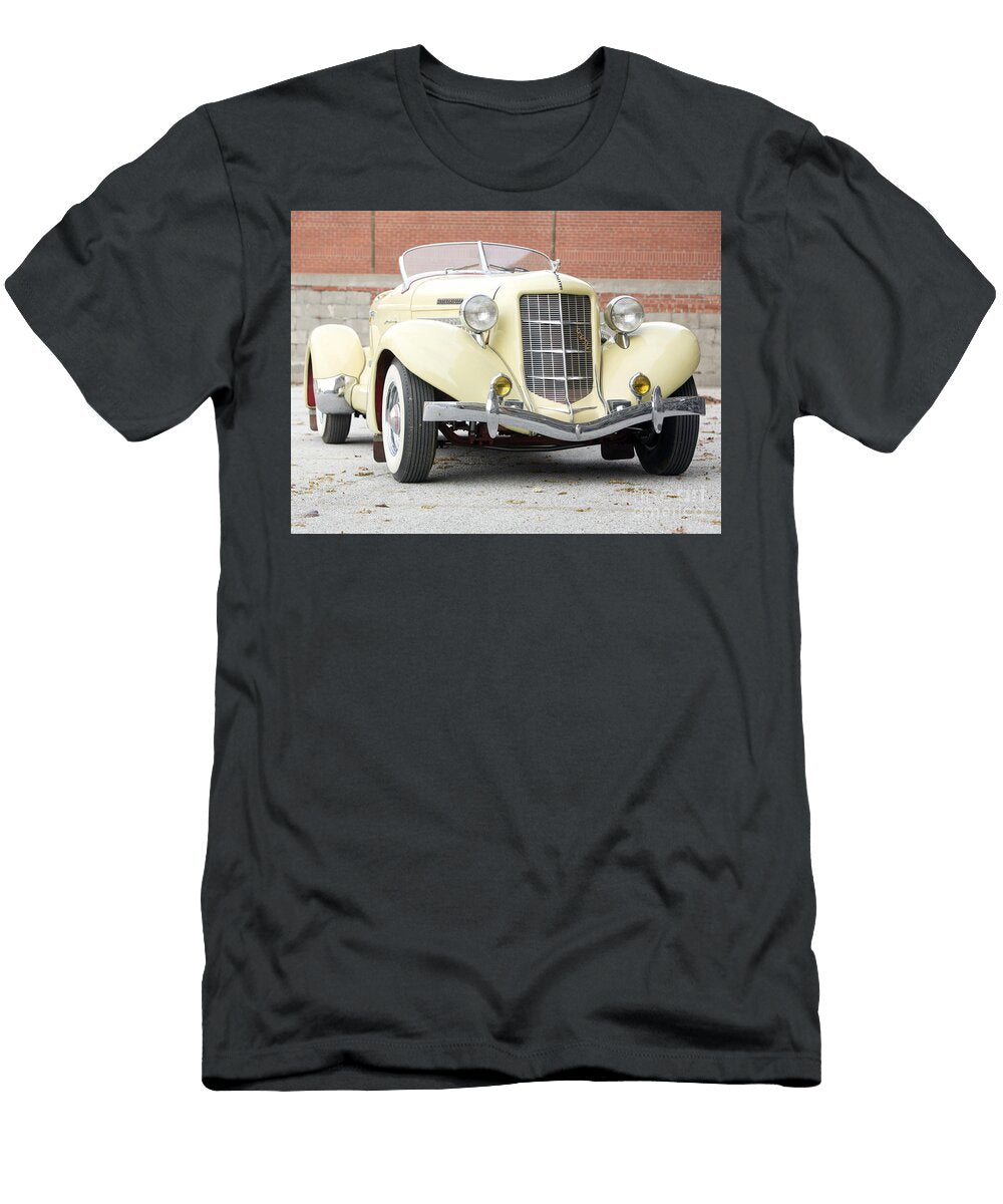 Exclusive American Retro Luxury Yellow 1936 Auburn 852 Sc Dual Ratio Supercharged Speedster Vladyslav Shapovalenko T-Shirt