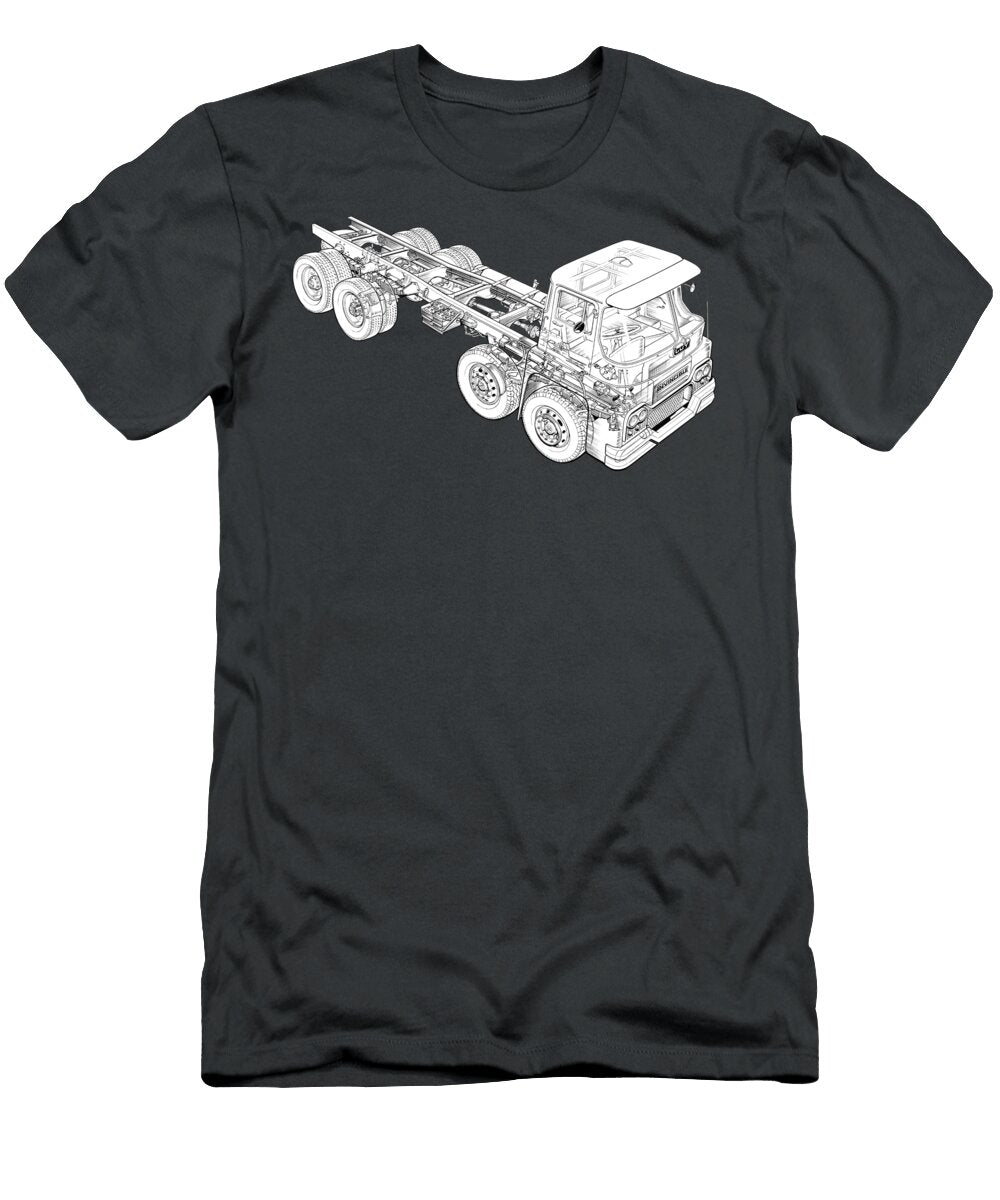 Exclusive British Cutaway Retro Truck Guy Invincible Ii Chassis 8x4 Vladyslav Shapovalenko T-Shirt