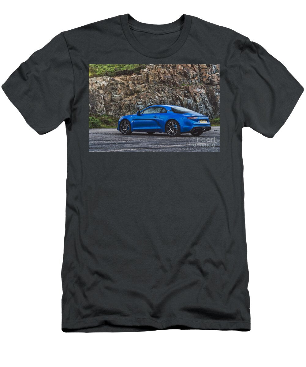Exclusive French Sport Car Blue Alpine A110 Premiere Edition Coupe Turbocharged Engine 18l Tce M5pt Vladyslav Shapovalenko T-Shirt