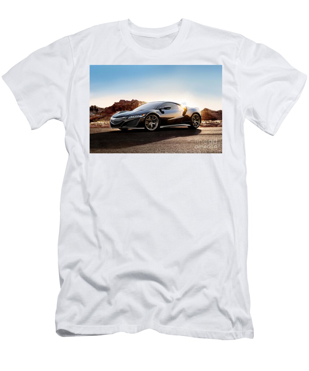 Exclusive Japanese Sports Car Black Acura Nsx Coupe 35 V6 Twin Turbocharged Vladyslav Shapovalenko T-Shirt