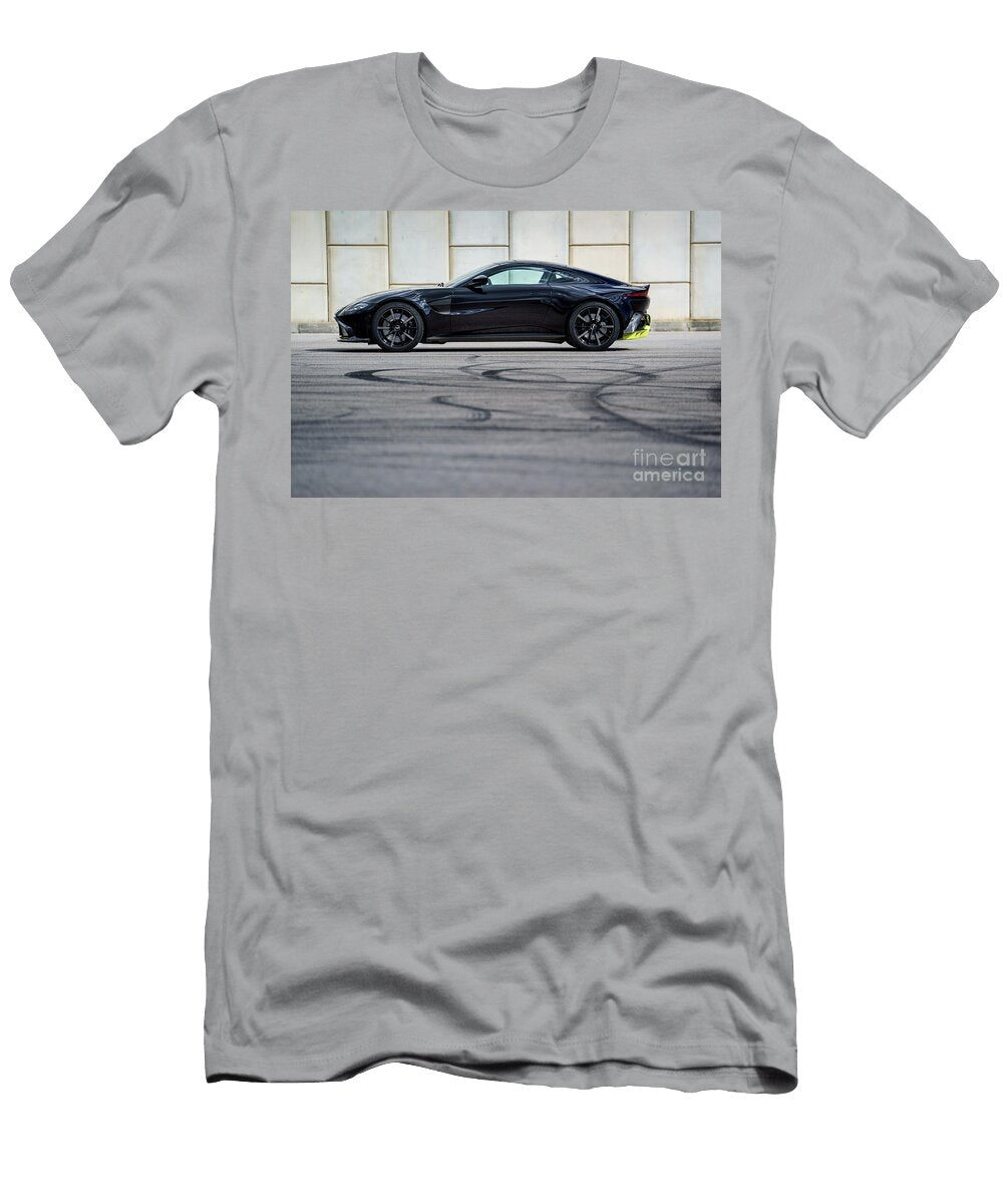 Exclusive Luxury Supercar Black Aston Martin Vantage V8 Amg Engine M177 40l Twin Turbocharged Vladyslav Shapovalenko T-Shirt