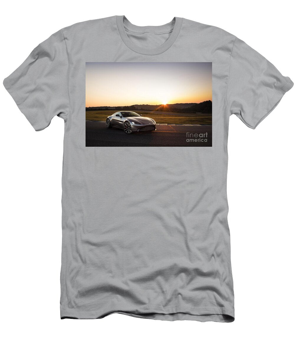 Exclusive Luxury Supercar Gray Aston Martin Vantage V8 Amg Engine M177 40l Twin Turbocharged Vladyslav Shapovalenko T-Shirt