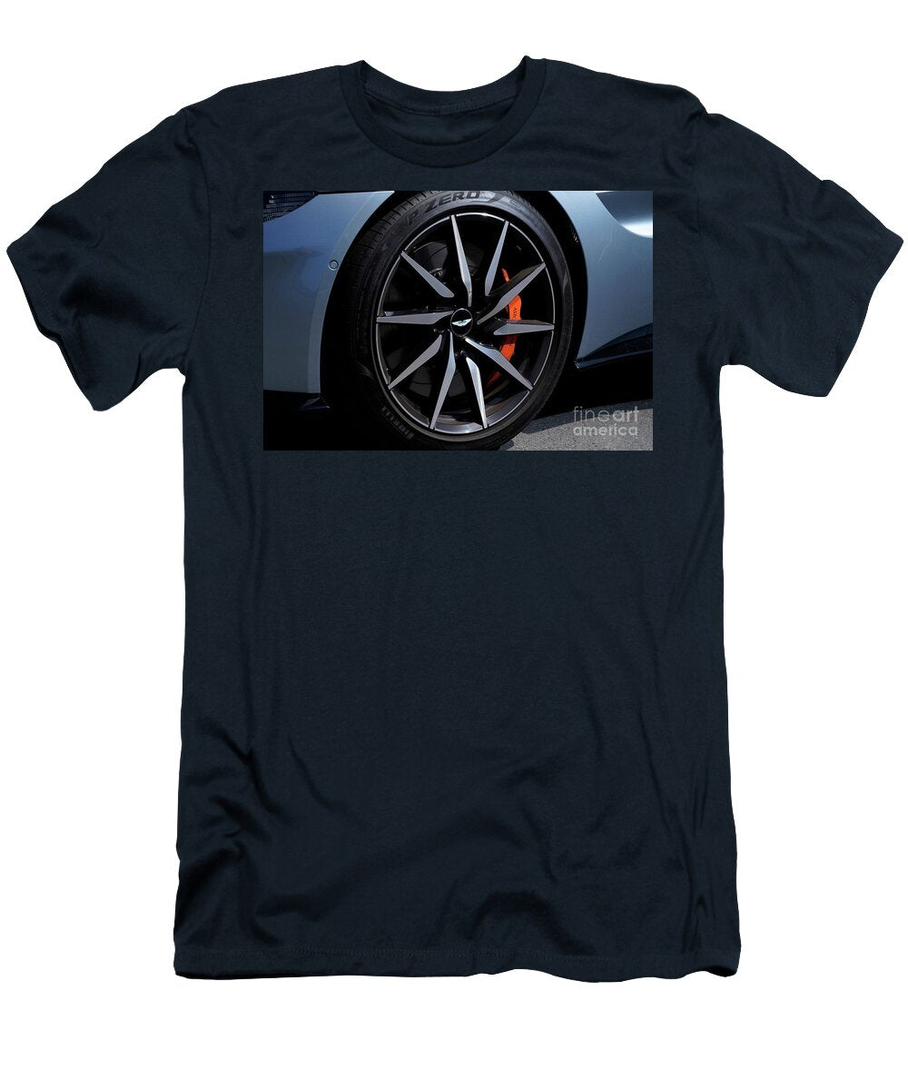 Exclusive Luxury Supercar Light Blue Aston Martin Vantage V8 Amg Engine M177 40l Twin Turbocharged Vladyslav Shapovalenko T-Shirt