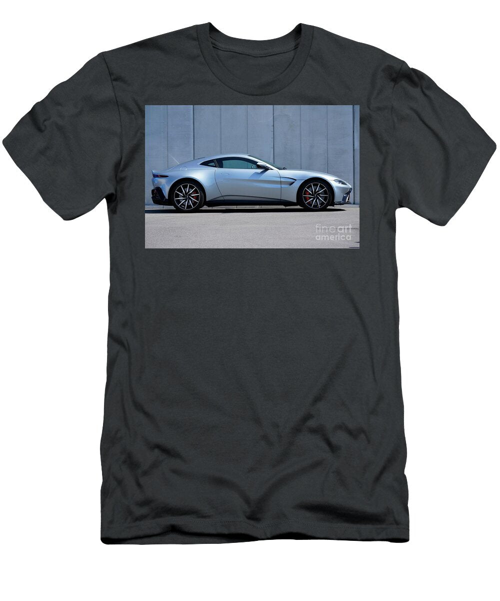 Exclusive Luxury Supercar Silver Aston Martin Vantage V8 Amg Engine M177 40l Twin Turbocharged Vladyslav Shapovalenko T-Shirt