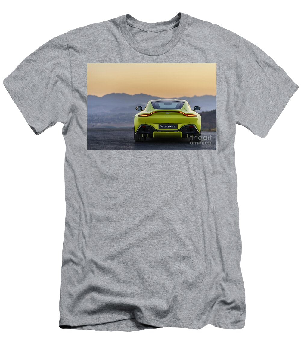 Exclusive Luxury Supercar Yellow Aston Martin Vantage V8 Amg Engine M177 40l Twin Turbocharged Vladyslav Shapovalenko T-Shirt