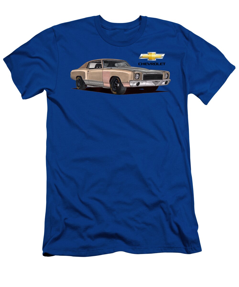 Exclusive Movie Car Chevrolet Monte Carlo Coupe 1971 103l V8 Big Block Fast and Furious Tokyo Drift Vladyslav Shapovalenko T-Shirt