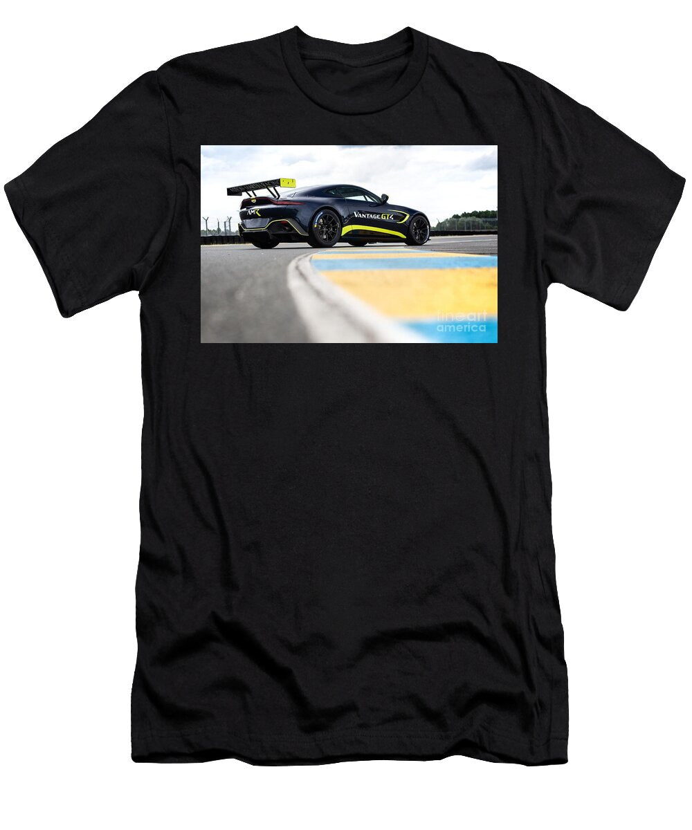 Exclusive Racing Supercar Black Aston Martin Vantage Gt4 Amg M177 40l V8 Turbocharged Vladyslav Shapovalenko T-Shirt