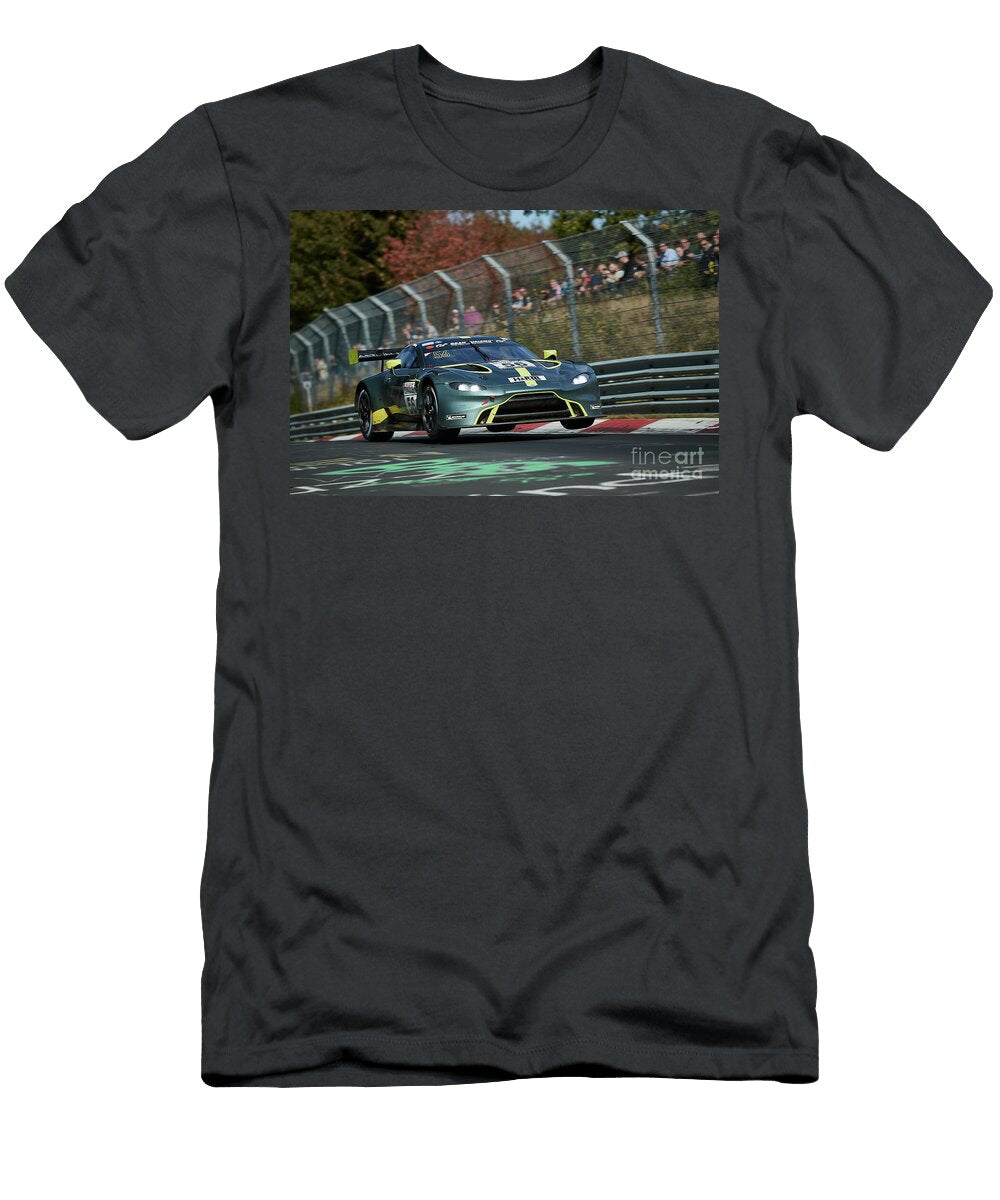 Exclusive Racing Supercar Flying Deep Green Aston Martin Vantage Gt3 Amg M177 40l V8 Turbocharged Vladyslav Shapovalenko T-Shirt