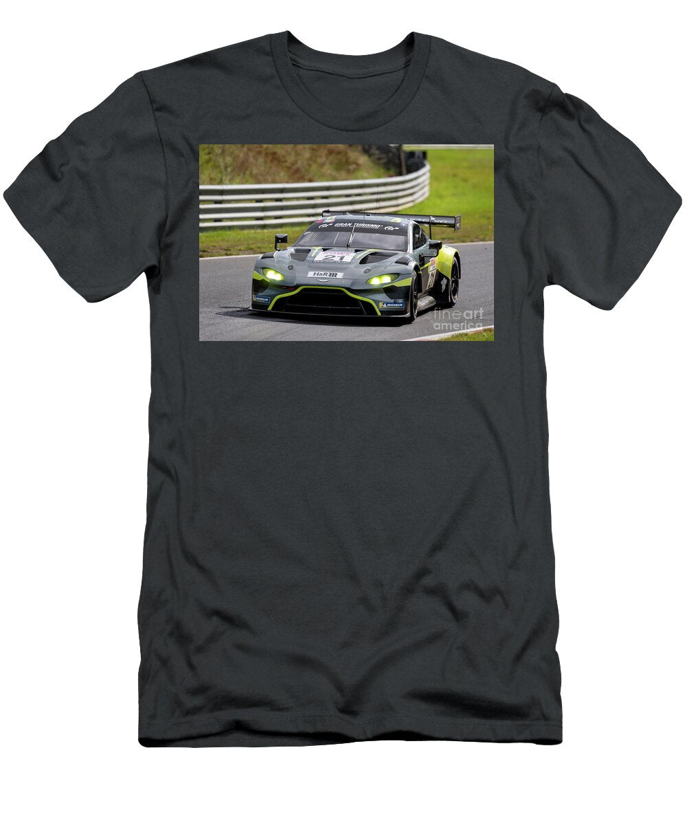 Exclusive Racing Supercar Green and Yellow Aston Martin Vantage Gt3 Amg M177 40l V8 Turbocharged Vladyslav Shapovalenko T-Shirt