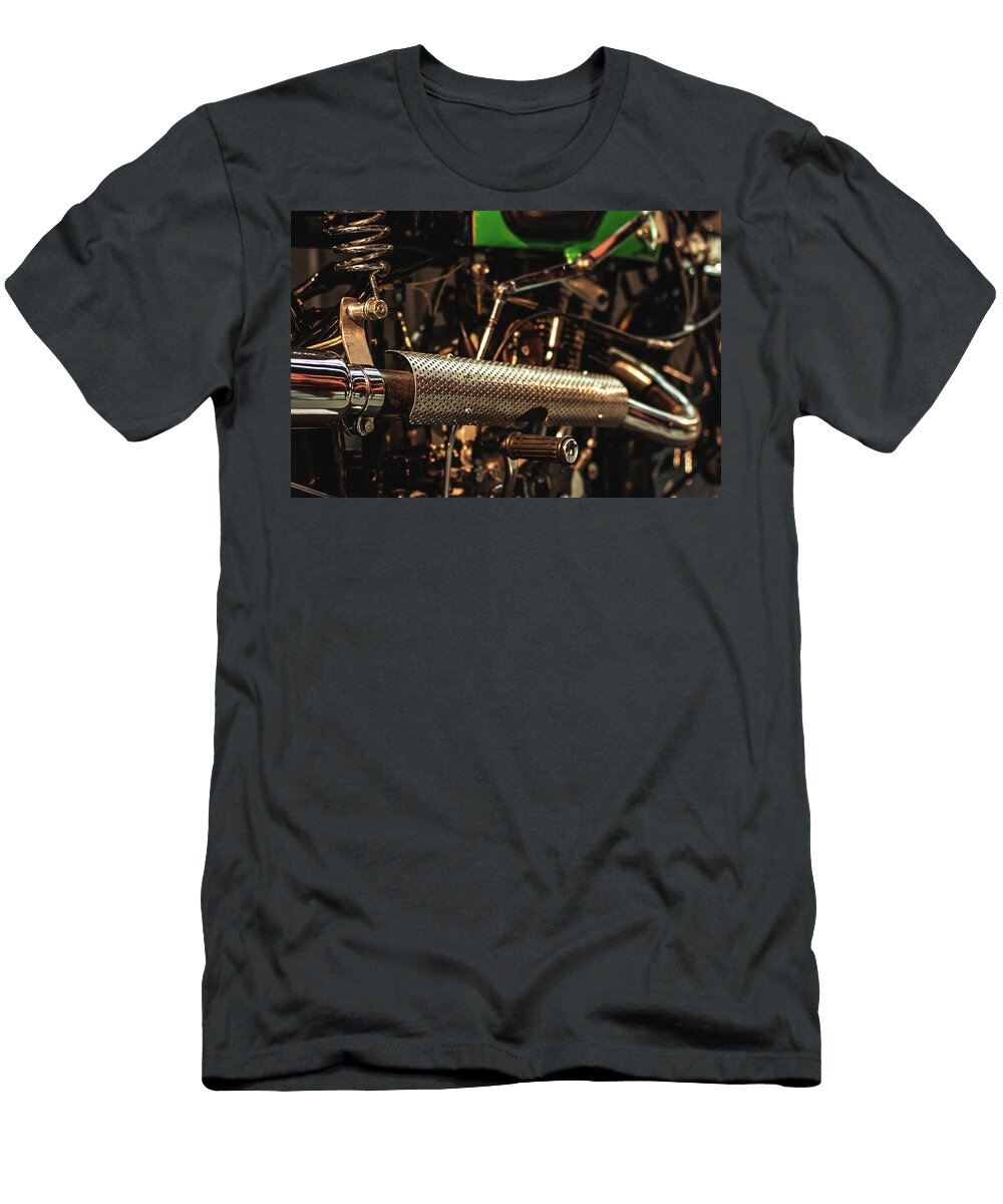Exhaust Pipe of the Vintage Motorcycle Vintage Motorcycles T-Shirt