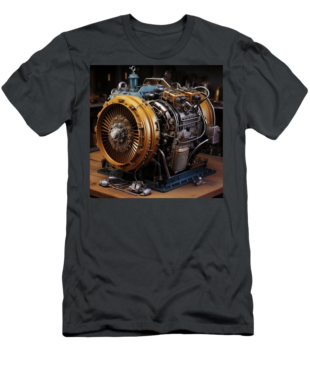 Experimental Airplane Jet Engine Artwork Ind 193 Yo Pedro T-Shirt