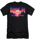 Exploring the Synthwave Landscape of a Distant World Paul Konschake T-Shirt