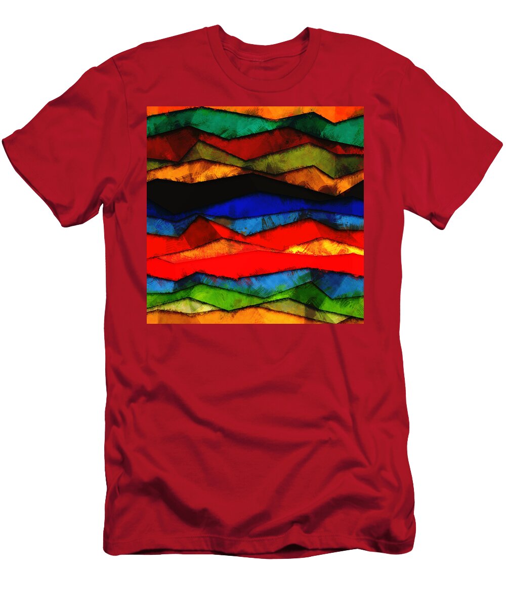Expressionist Bright Colored Triangle Chevrons Elaine Plesser T-Shirt