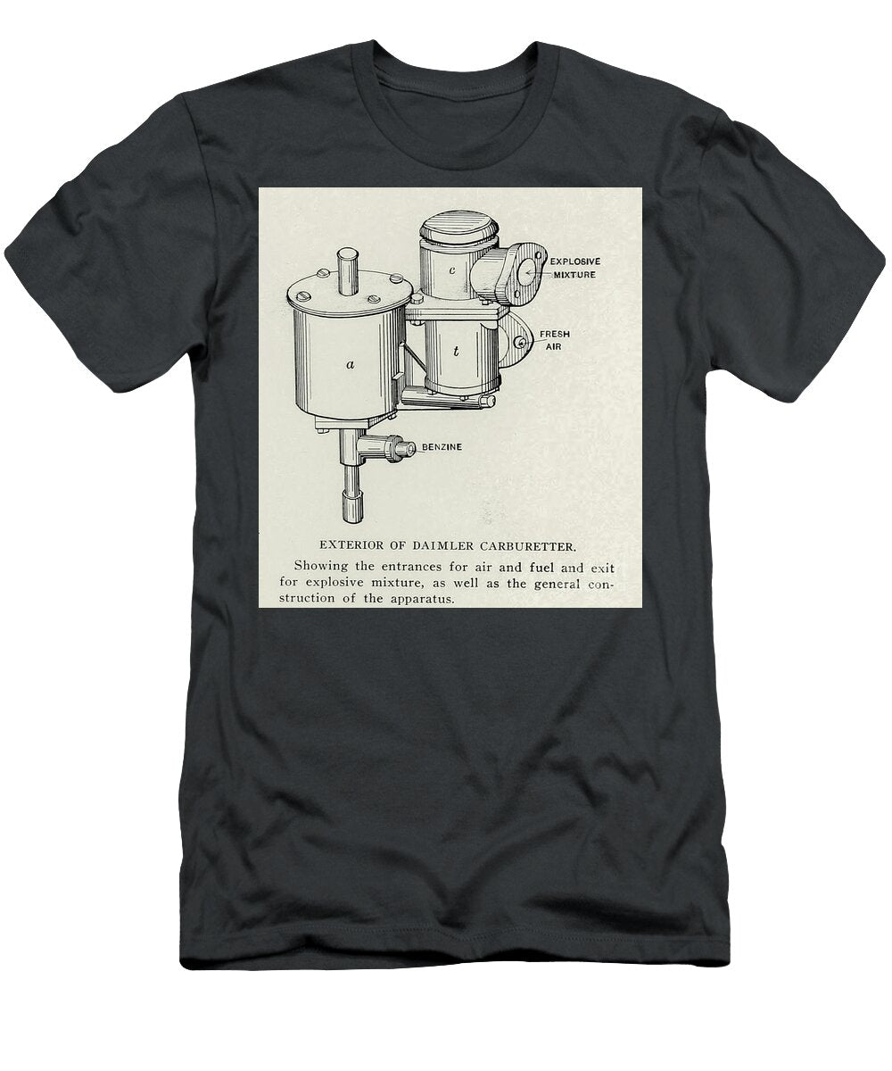 Exterior of Daimler Carburetter Historic Illustrations T-Shirt