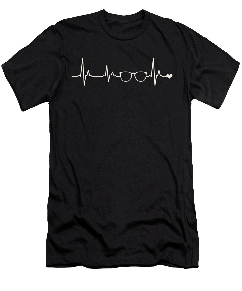 Eyeglasses Spectacles Heartbeat Optometrist Gifts Noirty Designs T-Shirt