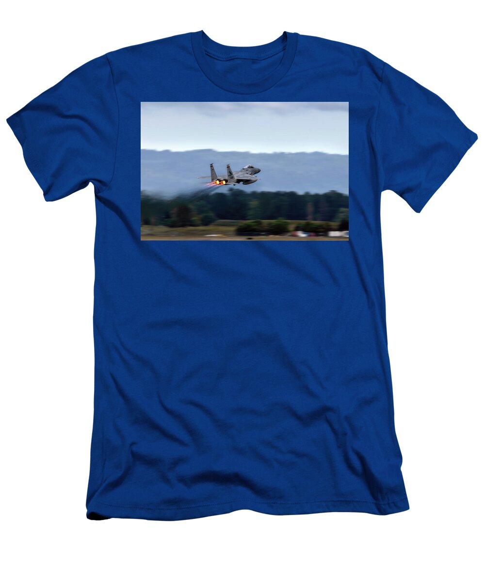 F 15 Fighter Jet Takes Off Wes and Dotty Weber T-Shirt