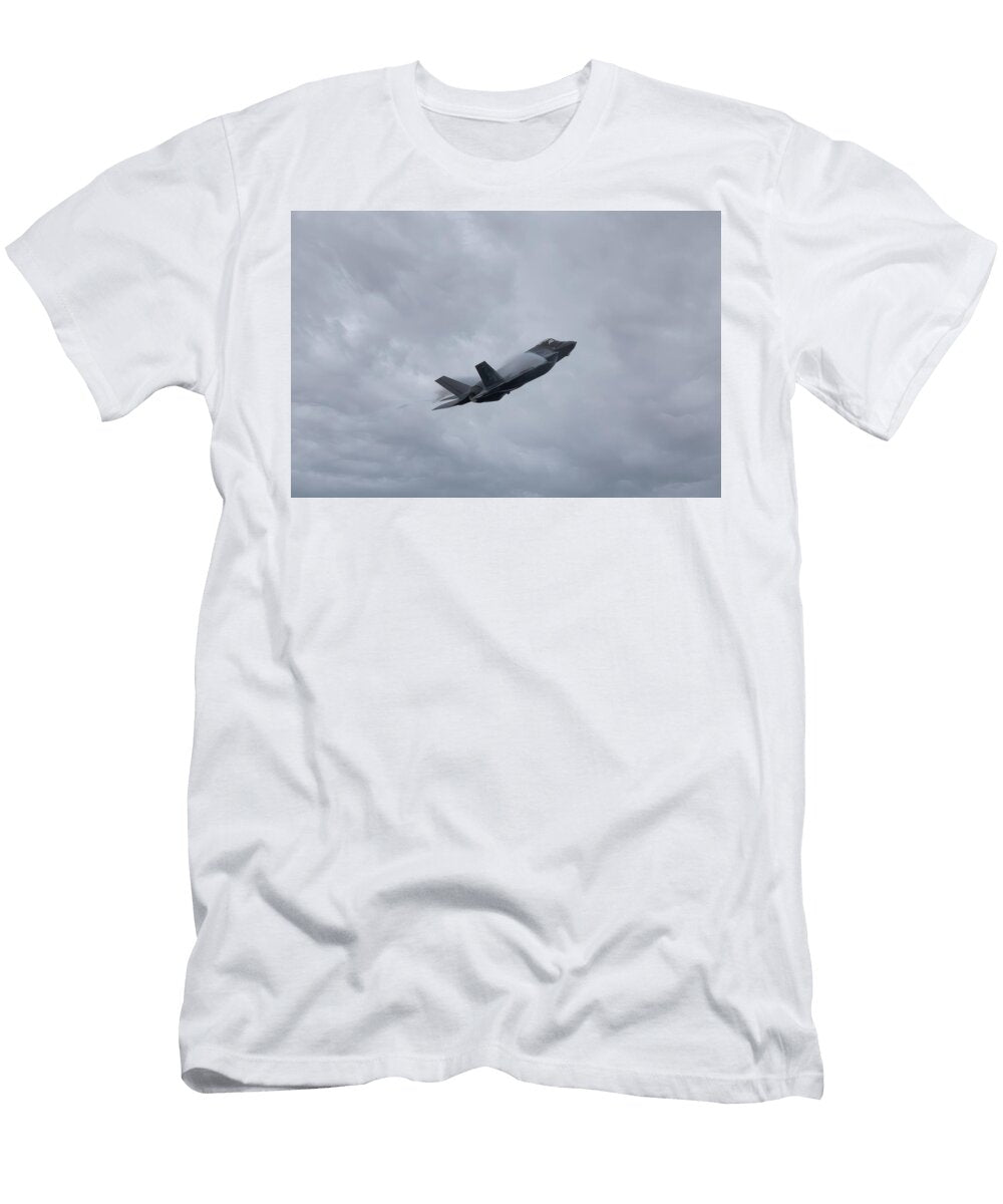F 35 with Wing Vapors Wes and Dotty Weber T-Shirt