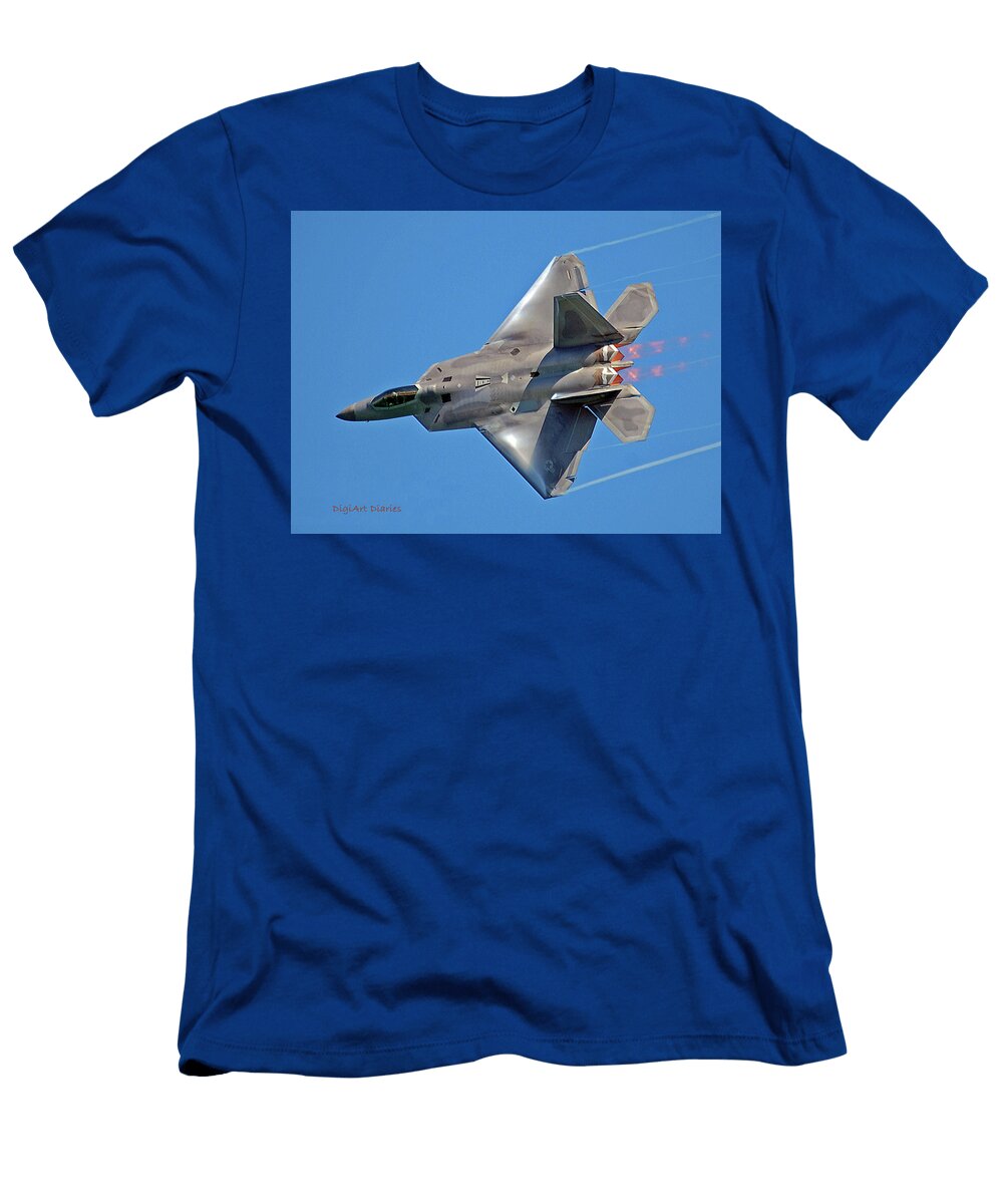 Fa 22 Raptor From Air Show Digiart Diaries By Vicky Browning T-Shirt