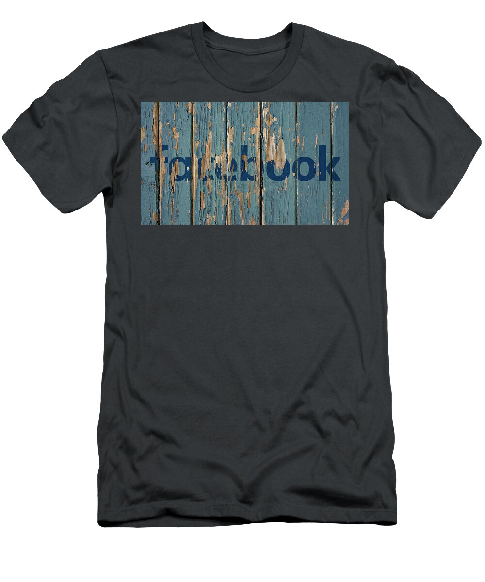Facebook Vintage Logo on Old Wall Design Turnpike T-Shirt