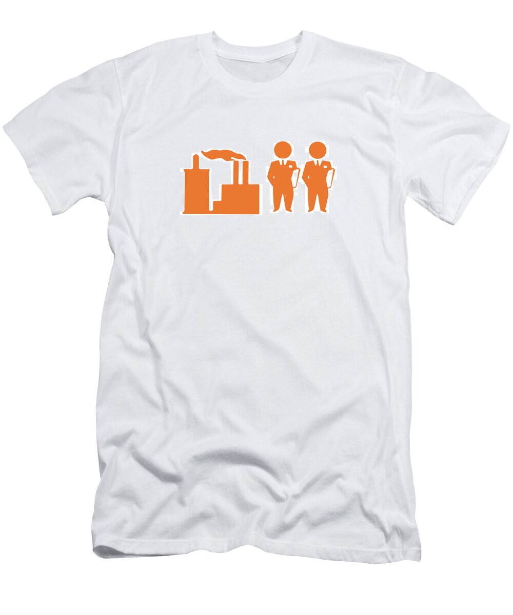 Factory and Businessmen Csa Images T-Shirt