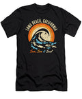 Faded Vintage Long Beach California Vacation Ocean Vector Deluxe T-Shirt