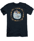 Fall Autumn Blue Pumpkin Everything Rustic Wood Sepia Tone Leaf Foliage Audrey Jeanne Roberts T-Shirt