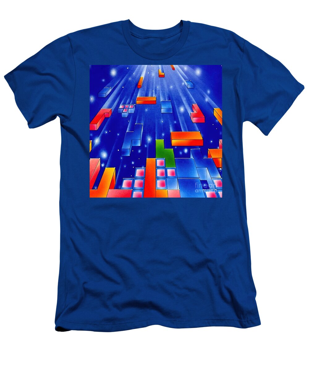 Falling Tetris Blocks Matilda Mark T-Shirt