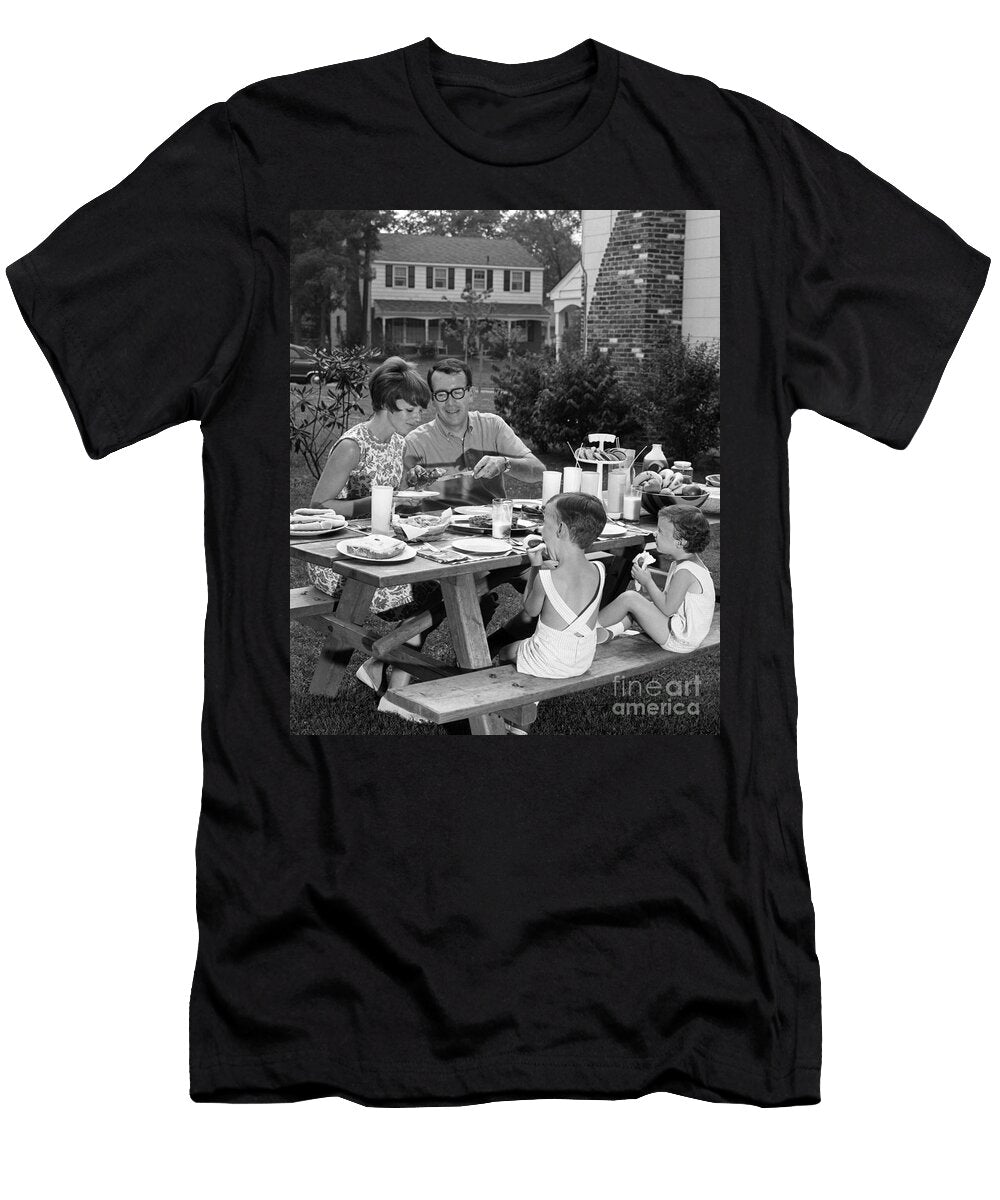 Family At Picnic Table C1960s H Armstrong Robertsclassicstock T-Shirt