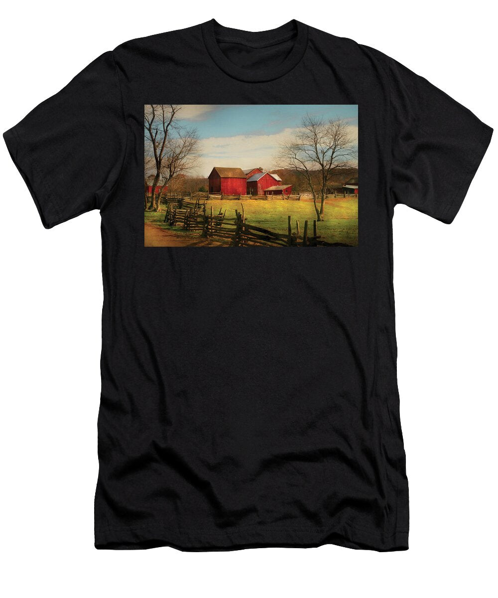 Farm Barn Just Up the Path Mike Savad T-Shirt