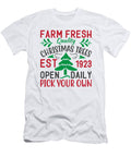 Farm Fresh Quality Christmas Trees Est 1923 Open Daily Pick Your Own Jacob Zelazny T-Shirt