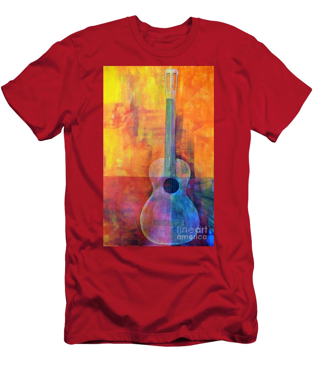 Fathers Guitar Cat Pancake T-Shirt