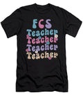 Fcs Teacher and Gifts Retro Fonts Licensed Art T-Shirt