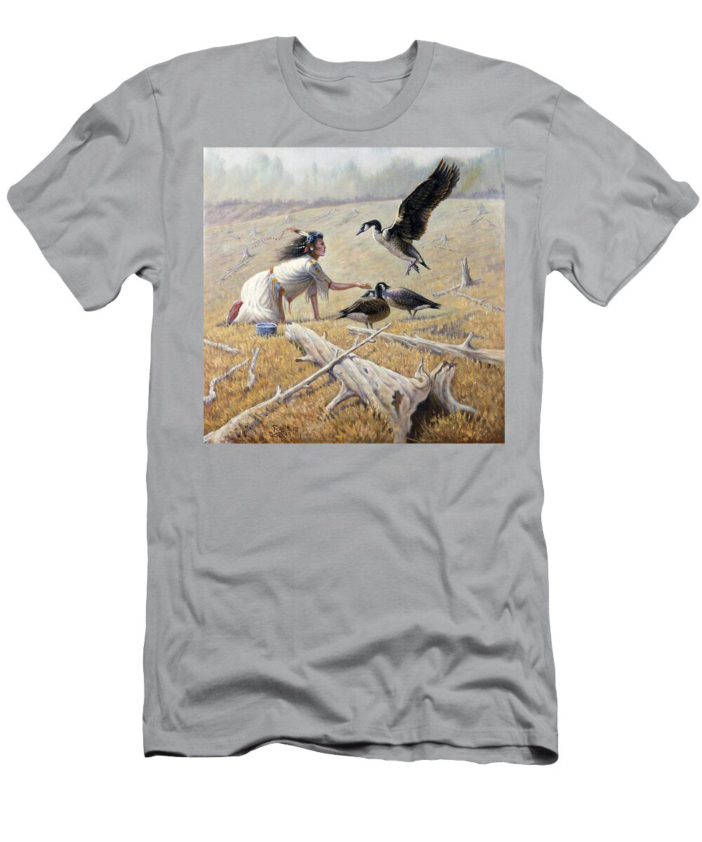 Feeding the Canadian Geese Gregory Perillo T-Shirt