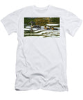 Female Mallard and Ducklings Swimming At Sunset Pablo Avanzini T-Shirt